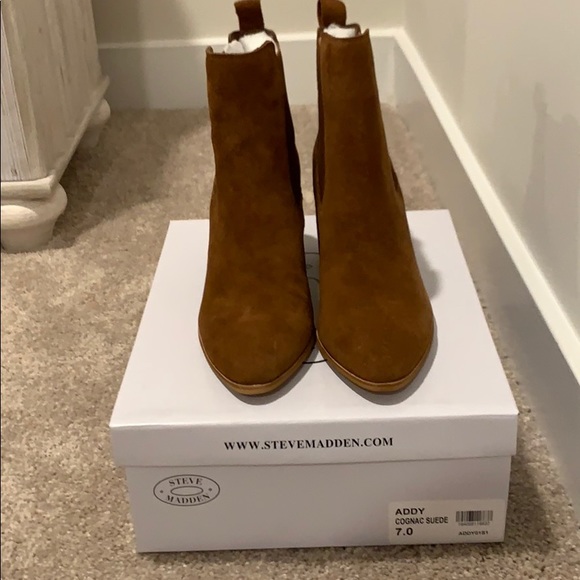 steve madden addy cognac suede